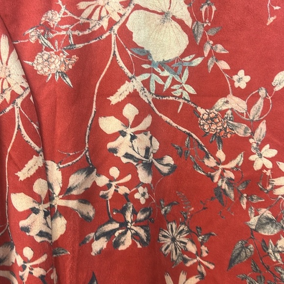 Long Sleeve Flower Coat in Rust - Solitaire - Picture 3 of 4